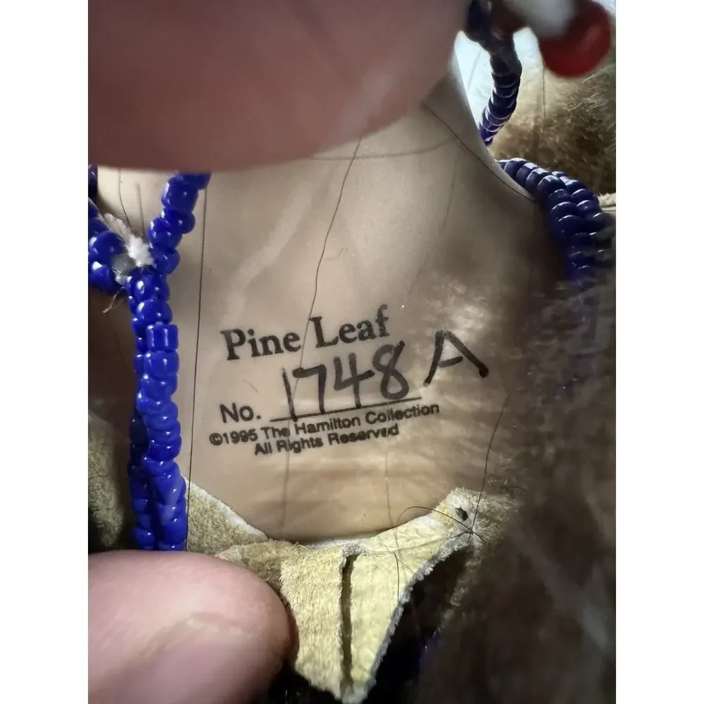 Vintage 1995 Pine Leaf Hamilton Collection Native American Doll 16”